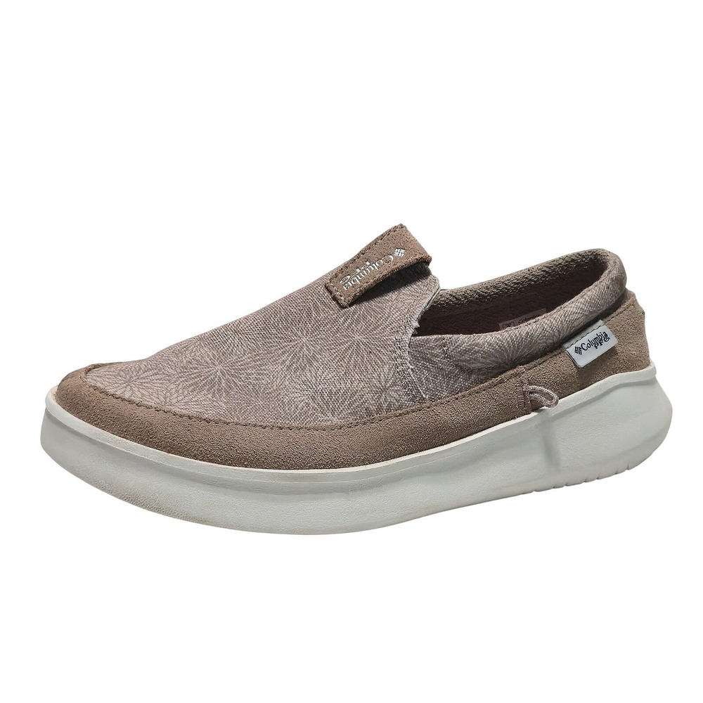 Columbia Women PFG Boatside Shoes Size 8 Oxford Tan Slip On Boat Sneaker BL9920